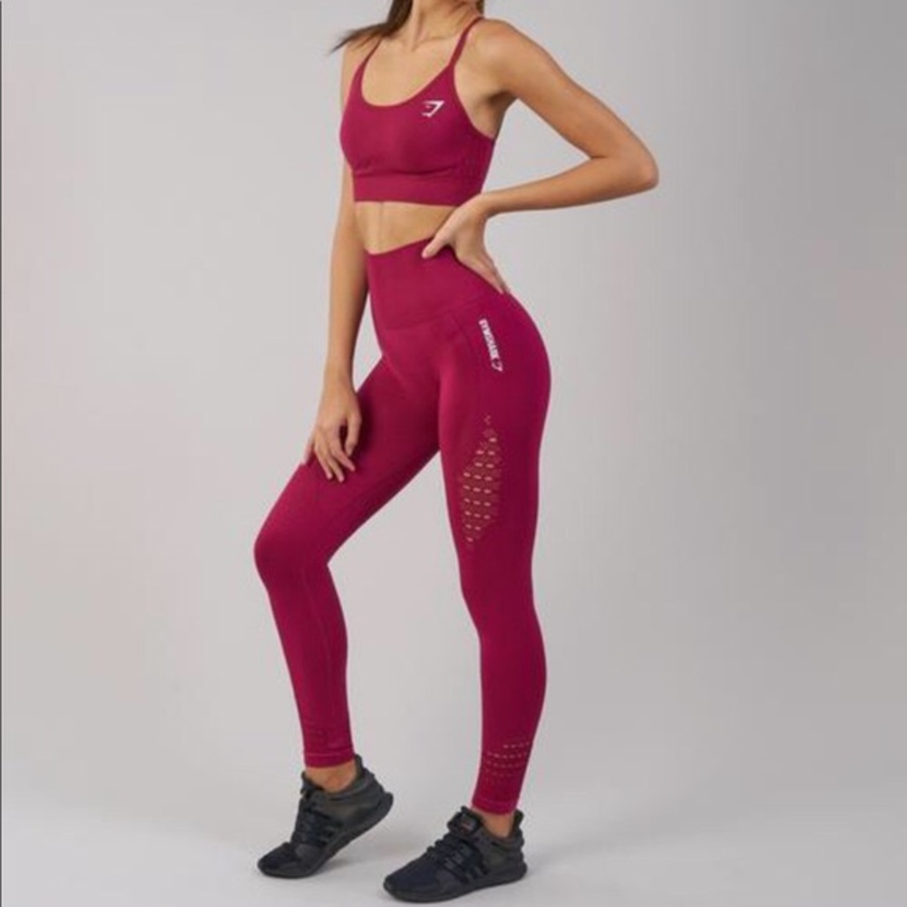 Gymshark Beet Seamless Energy Set